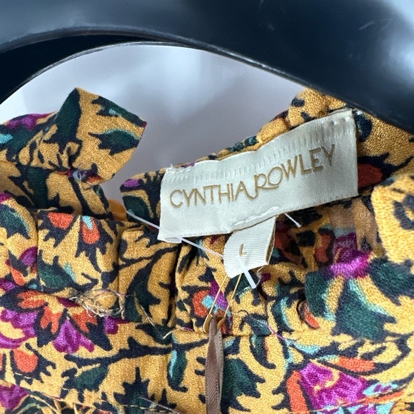 Cynthia Rowley Size Large Golden Floral Print Sleevless Tunic Top NWT - Picture 4 of 6